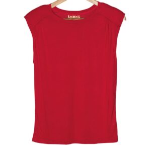 Camiseta sin Mangas de algodon con Hombros alcolchonados